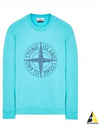 Garment Dying Compass Embroidery Logo Sweatshirt Blue - STONE ISLAND - BALAAN 2