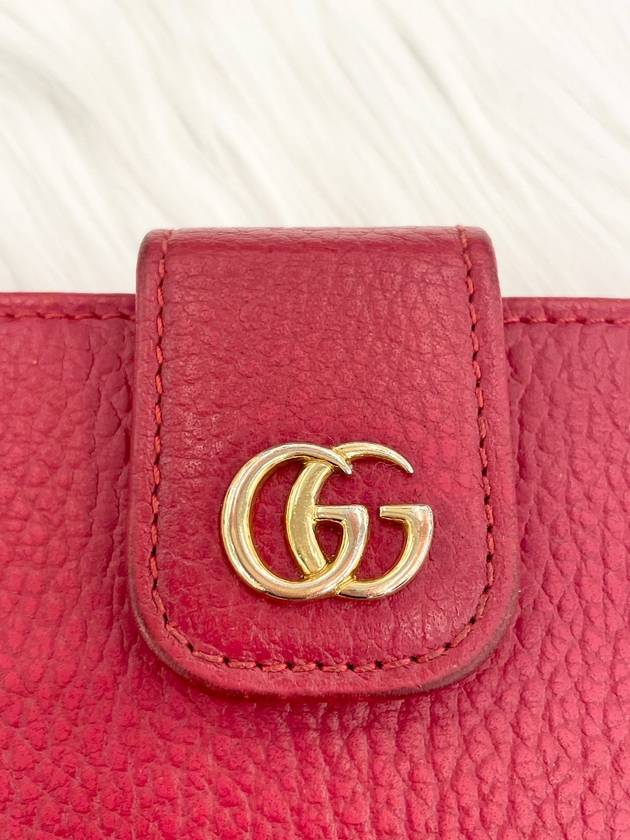 Women s GG Marmont Flap Bicycle Wallet Red 523193 Condition A - GUCCI - BALAAN 8