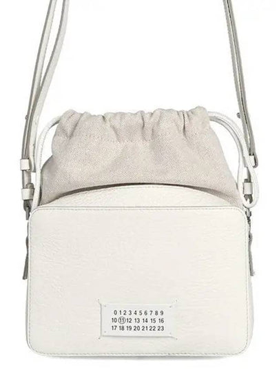 Logo Patch Leather Bucket Cross Bag White - MAISON MARGIELA - BALAAN 2