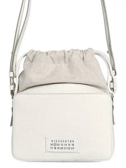 Logo Patch Leather Bucket Cross Bag White - MAISON MARGIELA - BALAAN 2