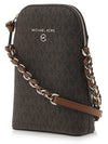 Small Logo Smartphone Cross Bag Brown - MICHAEL KORS - BALAAN 3