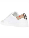 Leather Suede Check Cotton Low Top Sneakers White - BURBERRY - BALAAN 4