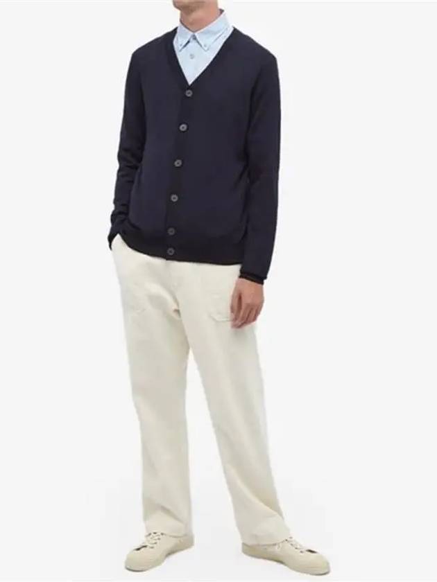 Samuel V-Neck Wool Cardigan Blue - A.P.C. - BALAAN 4