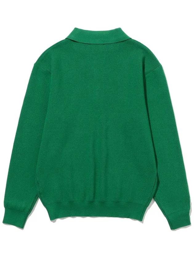 Viscose basic ribbed half zip-up knit GREEN - 20THHOLE - BALAAN 3