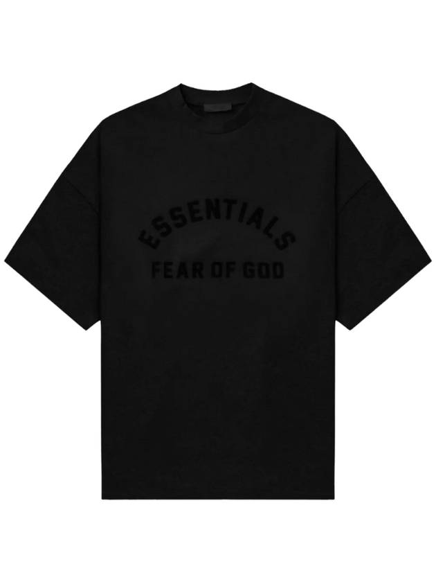 Front Logo Cotton Short-Sleeve T-Shirt Black - FEAR OF GOD ESSENTIALS - BALAAN 1