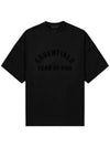 Front Logo Cotton Short-Sleeve T-Shirt Black - FEAR OF GOD ESSENTIALS - BALAAN 1