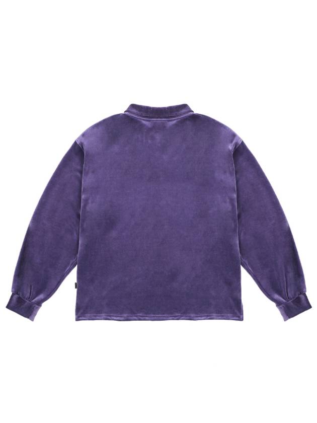 Velvet Open Rugby Shirt Purple - ARCANE FUNK - BALAAN 3