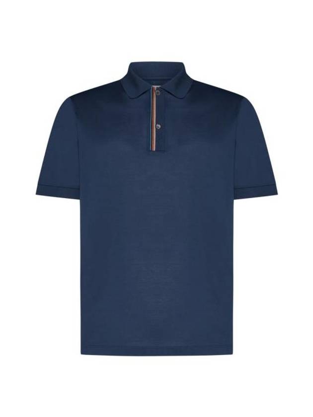 Signature Stripe Trim Polo Shirt Navy - PAUL SMITH - BALAAN 1