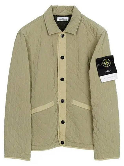 Lightweight Quilted Logo Patch Drawstring Jacket Beige - STONE ISLAND - BALAAN 2