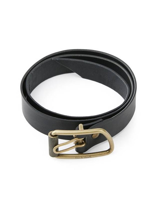FE Mylon Leather Belt Noir Black - BLEU DE CHAUFFE - BALAAN 1
