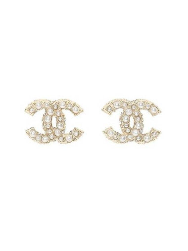 Women's CC Logo Pearl Pearl Earrings Gold - CHANEL - BALAAN 1