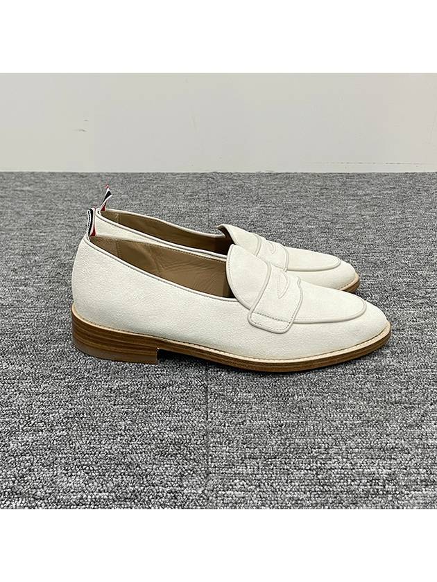 Varsity Suede Penny Loafers Natural - THOM BROWNE - BALAAN 5