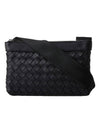 Intrecciato Messenger Bag Black - BOTTEGA VENETA - BALAAN 1