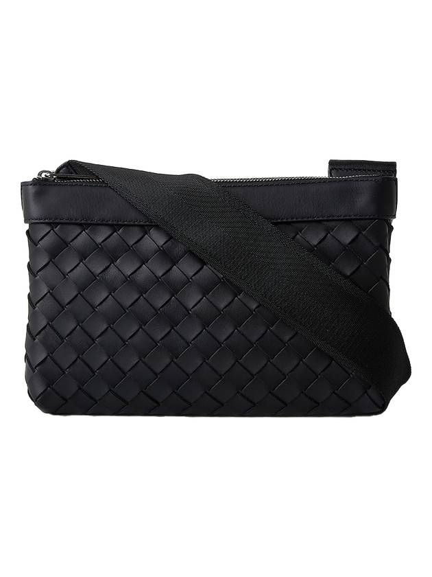 Intrecciato Classic Messenger Bag Black - BOTTEGA VENETA - BALAAN 1