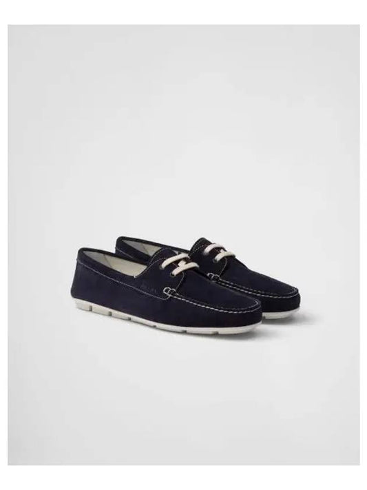 Triangle Logo Driving Shoes Navy - PRADA - BALAAN 2