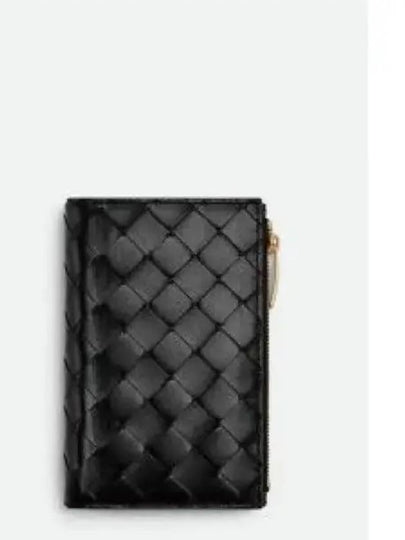 Intrecciato Folder Zipper Card Wallet Black - BOTTEGA VENETA - BALAAN 2