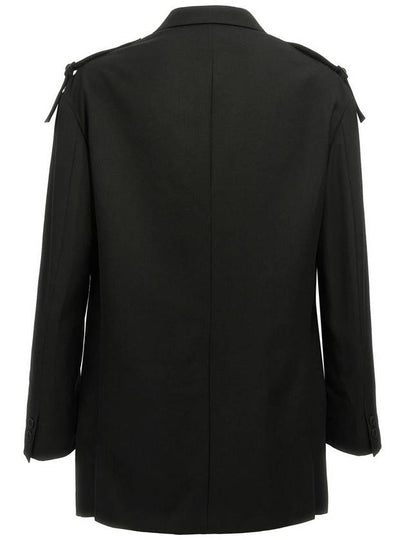 Yohji Yamamoto Single-Breasted Blazer With Strap Detail - YOHJI YAMAMOTO - BALAAN 2