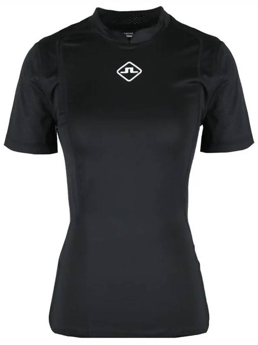 Marsha Logo Short Sleeve T-Shirt Black - J.LINDEBERG - BALAAN 2