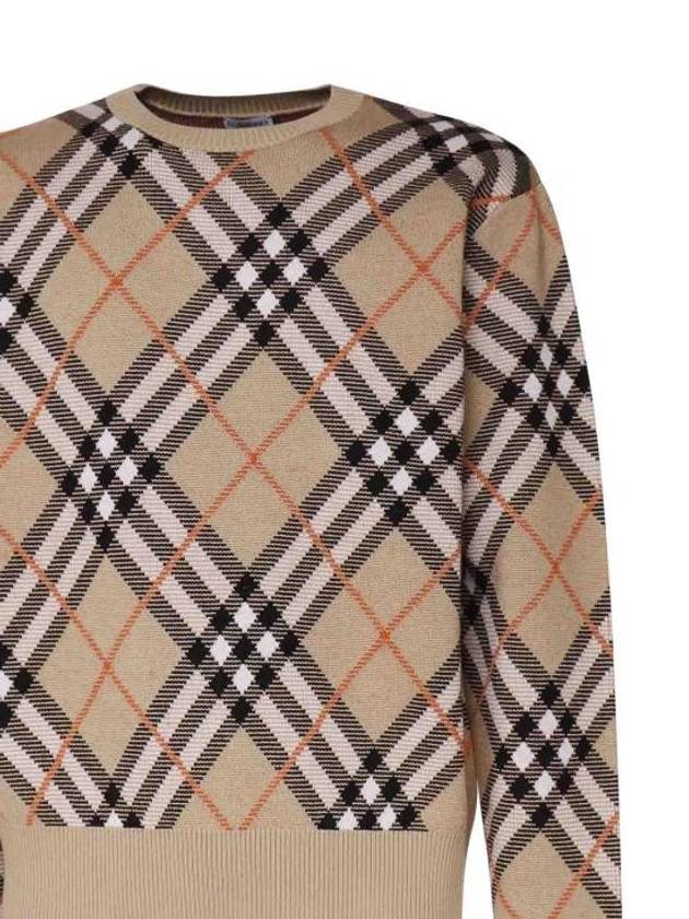 Nova Check Knit Top Brown - BURBERRY - BALAAN 4