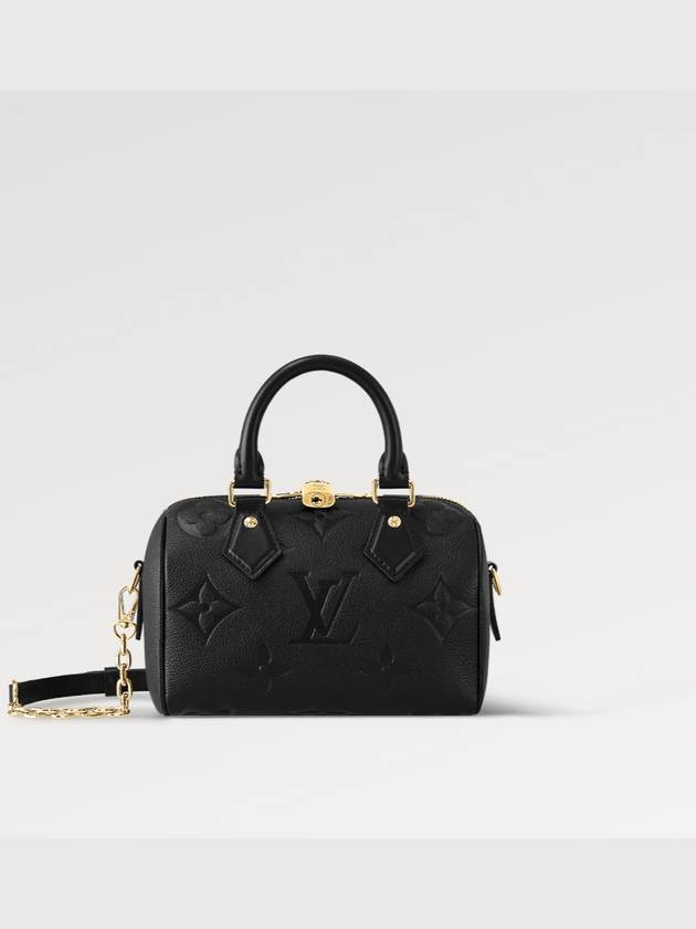 Speedy Bandouliere 20 Monogram Empreinte Strap Tote Bag Black - LOUIS VUITTON - BALAAN 3