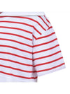 Big collar striped t-shirt MW3ME103RED - P_LABEL - BALAAN 5