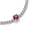 Red Sparkling Round Pavé Tennis Bracelet Silver - PANDORA - BALAAN 3