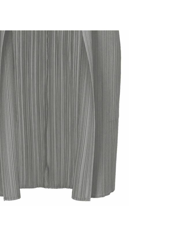 Pleated please basic midi cardigan gray JA108 - ISSEY MIYAKE - BALAAN 6