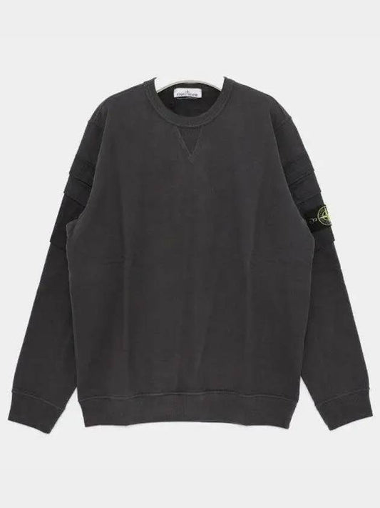 Men's Wappen Patch Cargo Pocket Sweatshirt Grey - STONE ISLAND - BALAAN 2