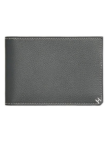 H Sellier Card Wallet Grey - HERMES - BALAAN 1