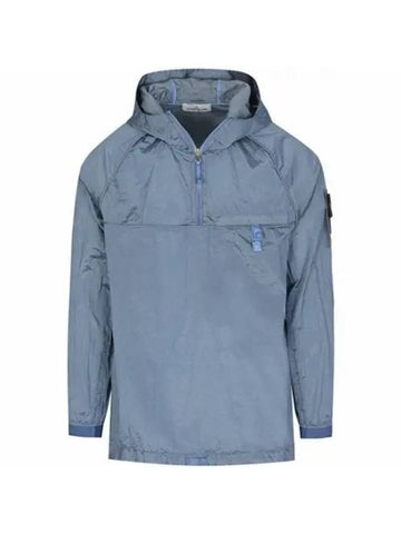 Men's Waffen Patch Metal Nylon Anorak Powder Blue - STONE ISLAND - BALAAN 1