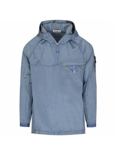 Men's Wappen Patch Metal Nylon Anorak Powder Blue - STONE ISLAND - BALAAN 1