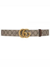 GG Marmont Reversible Leather Belt Beige Brown - GUCCI - BALAAN 2