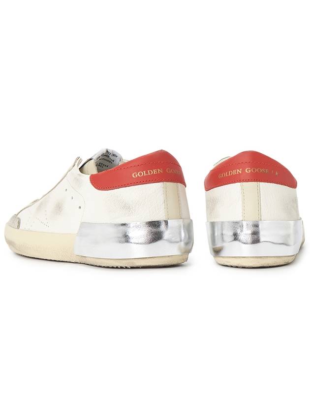 Superstar Leather Red Tab Low Top Sneakers White - GOLDEN GOOSE - BALAAN 8