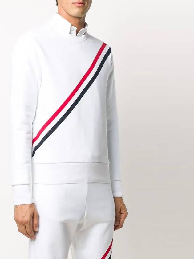 4 Bar Stripe Sweatshirt White - THOM BROWNE - BALAAN 3