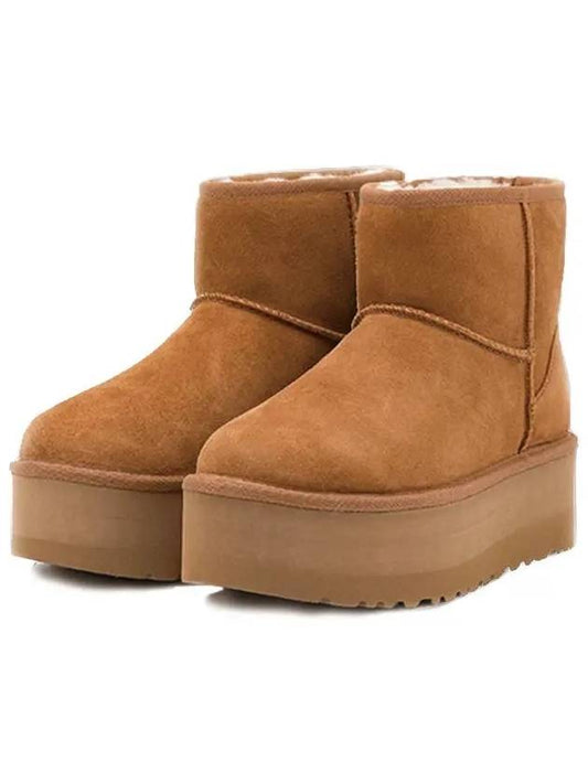 Classic Mini Platform Suede Winter Boots Chestnut - UGG - BALAAN 2