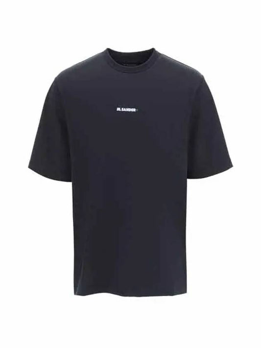 Plus Logo Printing Short Sleeve T-Shirt Black - JIL SANDER - BALAAN 2