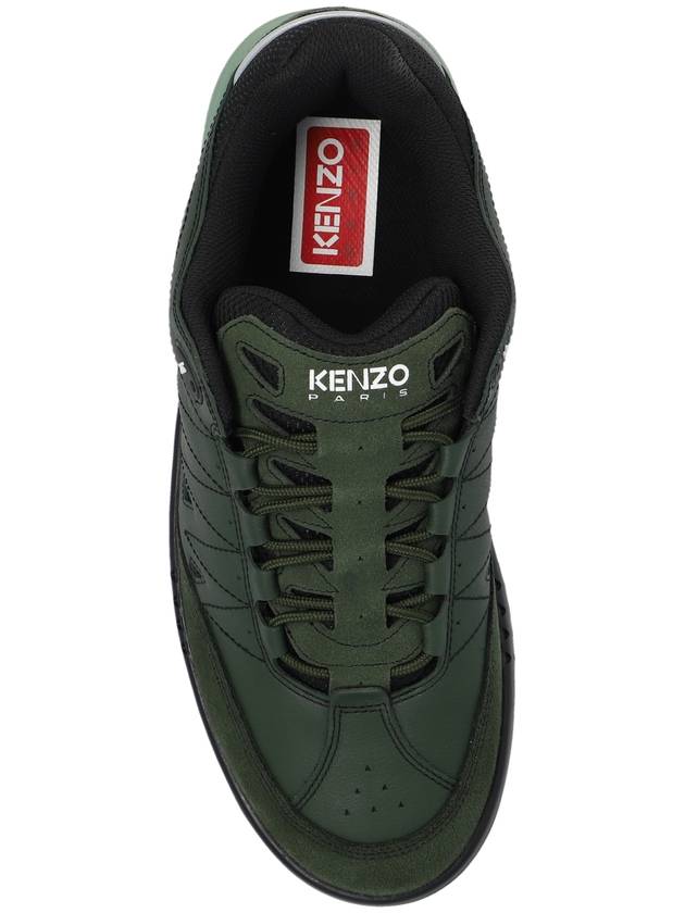 Men s Low Top Sneakers Kenzo Leather Green - KENZO - BALAAN 7