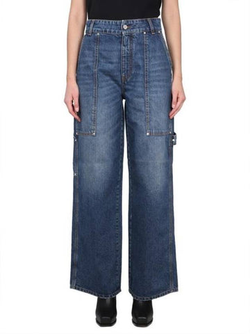 Denim Straight Pants 6D0150 3SPH334003 BLUE - STELLA MCCARTNEY - BALAAN 1