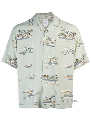 Men s graphic printing short sleeve shirt 0124105011002 LTGREEN - VISVIM - BALAAN 1