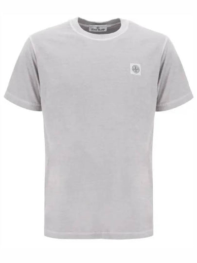 Organic Cotton Short Sleeve T-Shirt Dust Grey - STONE ISLAND - BALAAN 2