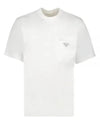 Nylon Pocket Cotton Short Sleeve T-Shirt White - PRADA - BALAAN 2