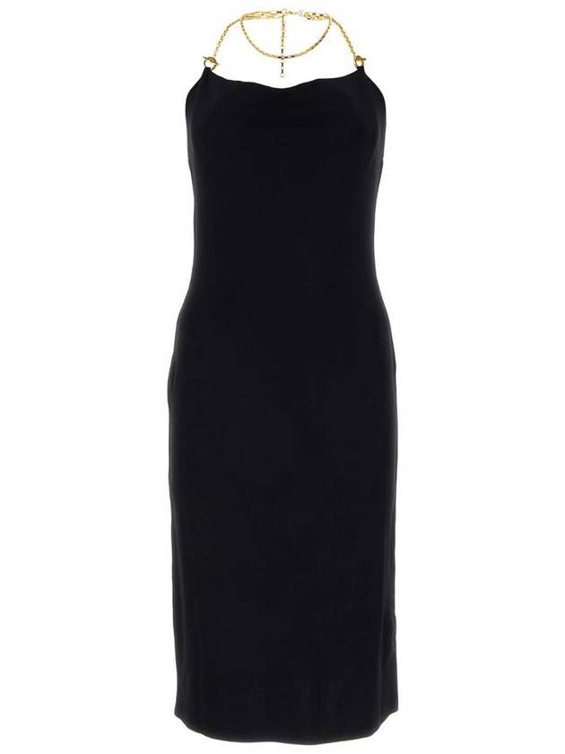 24 ss Viscose Midi Dress WITH Chain Detail 773543V3O301000 B0650991129 - BOTTEGA VENETA - BALAAN 2