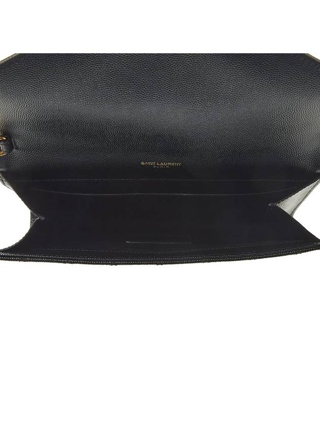 Matelasse Gold Logo Strap Clutch Bag Black - SAINT LAURENT - BALAAN 11