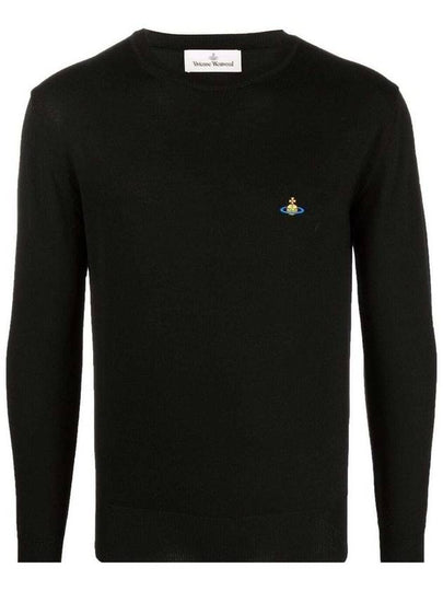 Men's ORB Embroidered Logo Bea Knit Top Black - VIVIENNE WESTWOOD - BALAAN 2