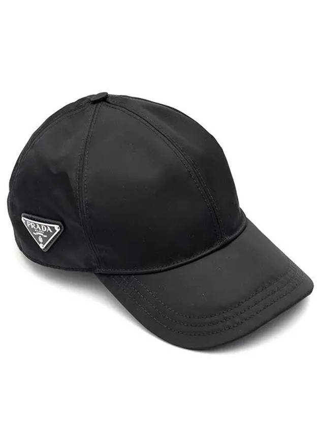 triangle logo re-nylon ball cap black - PRADA - BALAAN 2