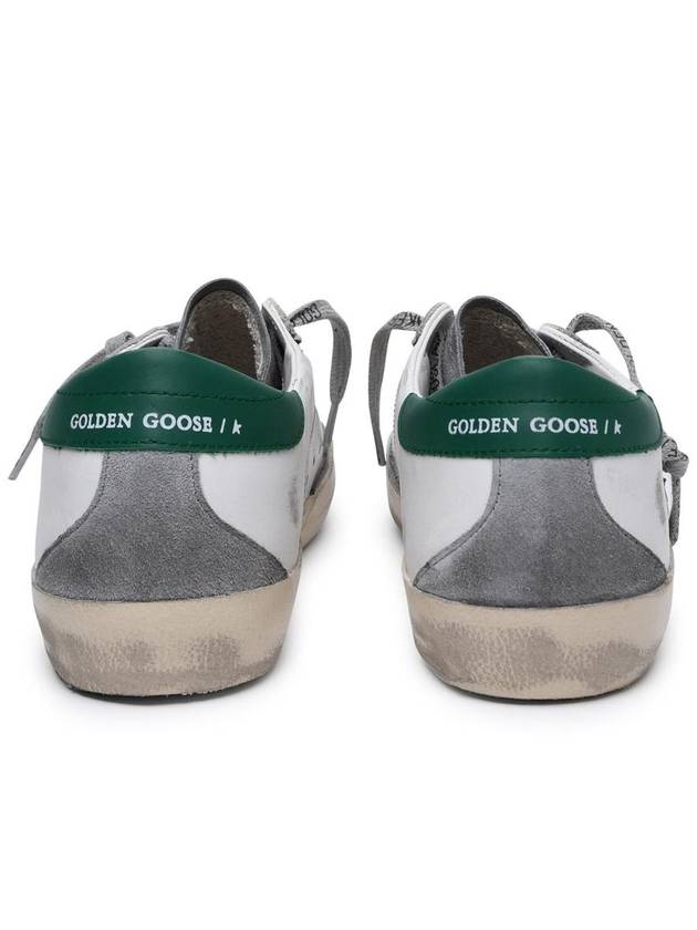 Superstar Green Heel Tab Leather Sneakers White - GOLDEN GOOSE - BALAAN 5