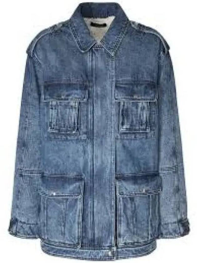 Taho Jumper Denim Jacket Light Blue - ISABEL MARANT - BALAAN 2