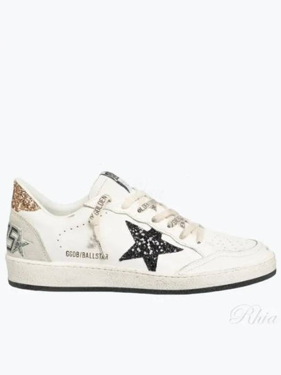 Ball Star Gold Tab Leather Low Top Sneakers White - GOLDEN GOOSE - BALAAN 2