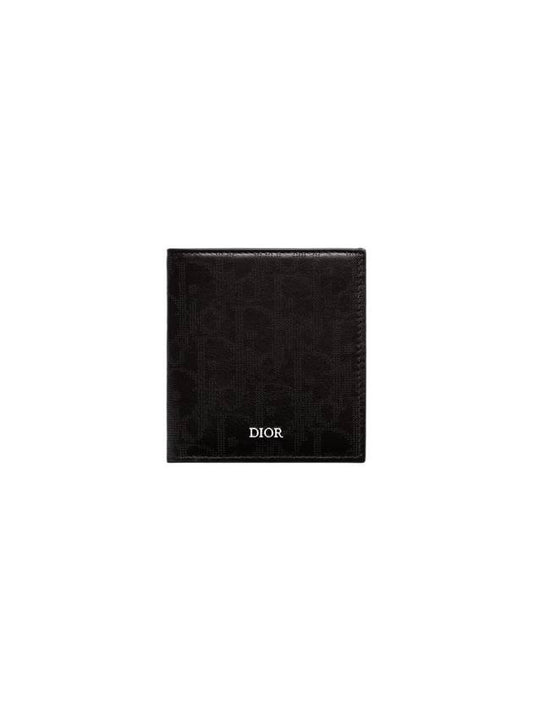 Vertical Oblique Galaxy Leather Half Wallet Black - DIOR - BALAAN 1