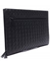 Intrecciato Document Clutch Bag Black - BOTTEGA VENETA - BALAAN 4